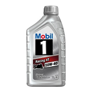 Mobil 1™ Racing 4T 10W-40 - น้ำมันเครื่องสำหรับรถจักรยานยนต์สี่จังหวะ สำหรับรถจักรยานยนต์ที่มีสมรรถนะสูง