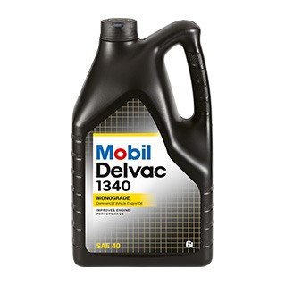 Mobil Delvac™ 1340 - น้ำมันเครื่องสมรรถนะสูงชนิดเกรดเดี่ยวสำหรับเครื่องยนต์ดีเซลผลิตขึ้นจากน้ำมันพื้นฐาน